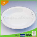 ceramic soup plate with gold thread design,high quality soup plate